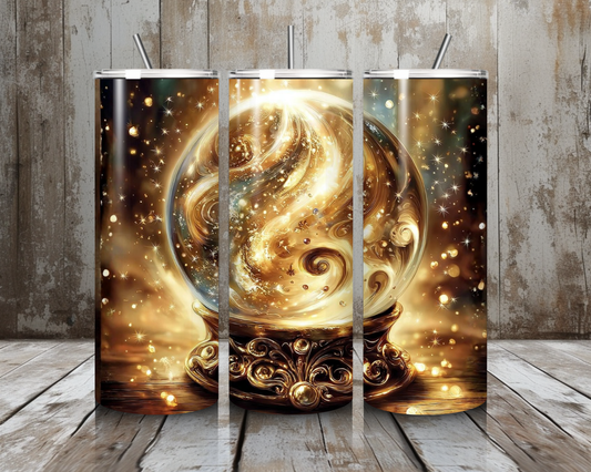 Tumbler Goldene Glaskugel