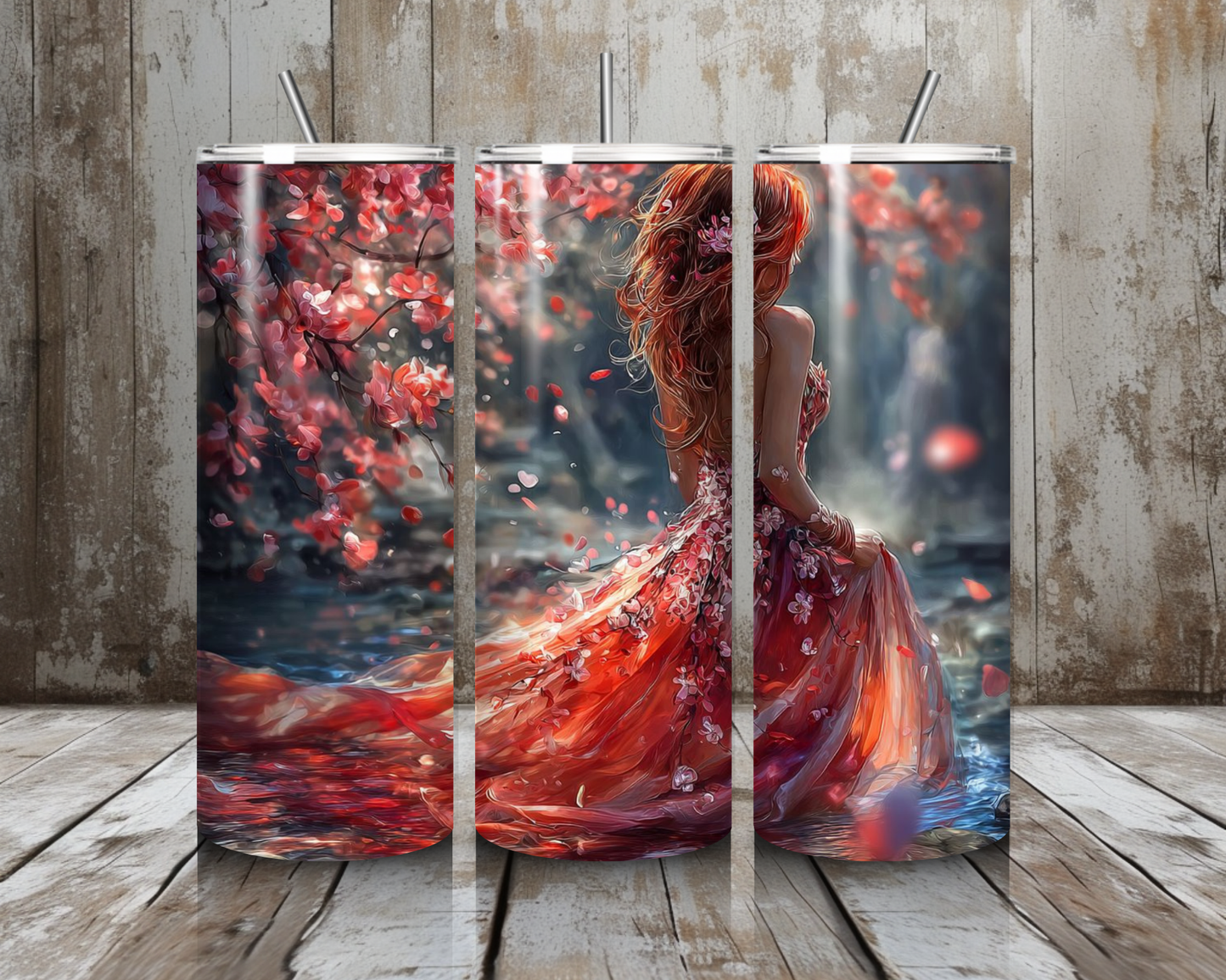 Tumbler Lady in Red