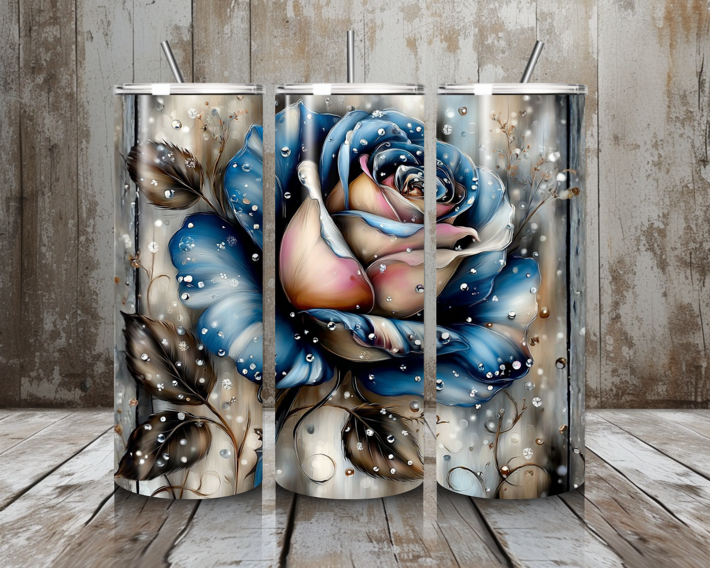 Tumbler blue/rose Rose