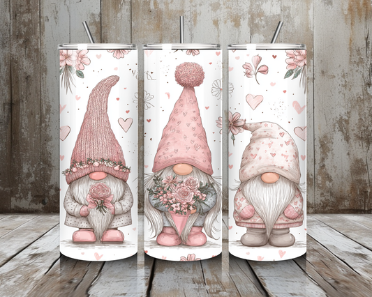 Tumbler Gnoms with Flowers