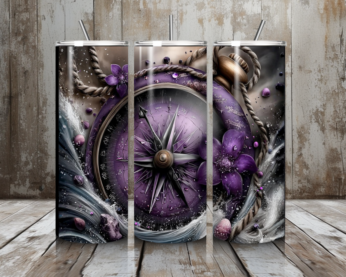 Tumbler purple Kompass