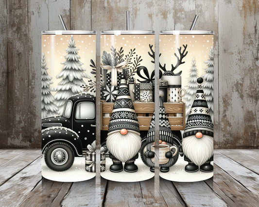 Tumbler Christmas car Gnoms