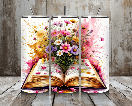 Tumbler Flowers in the Book