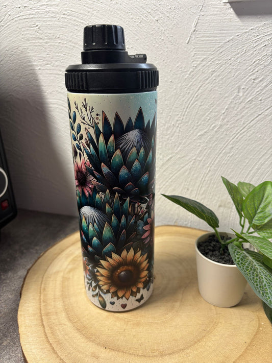 Tumbler mit 2 Deckeln Blume