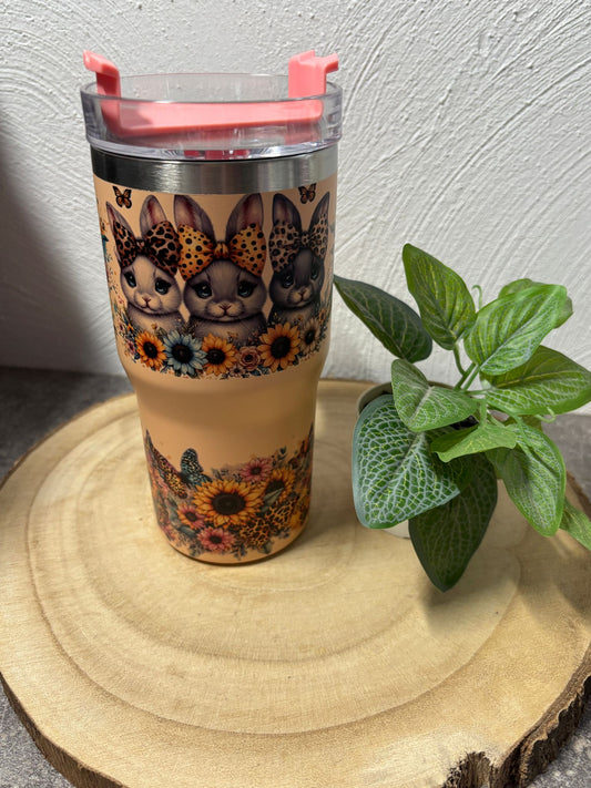 Tumbler 20 oz mit Hase orange