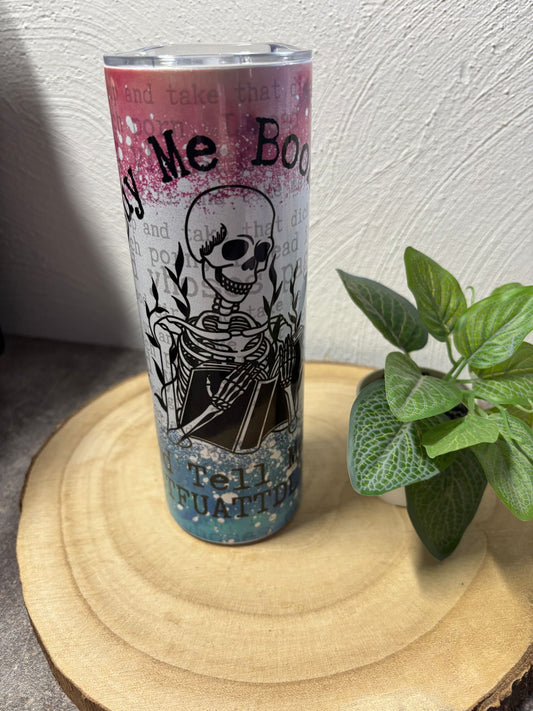 Tumbler 20 oz Bücher Skelett