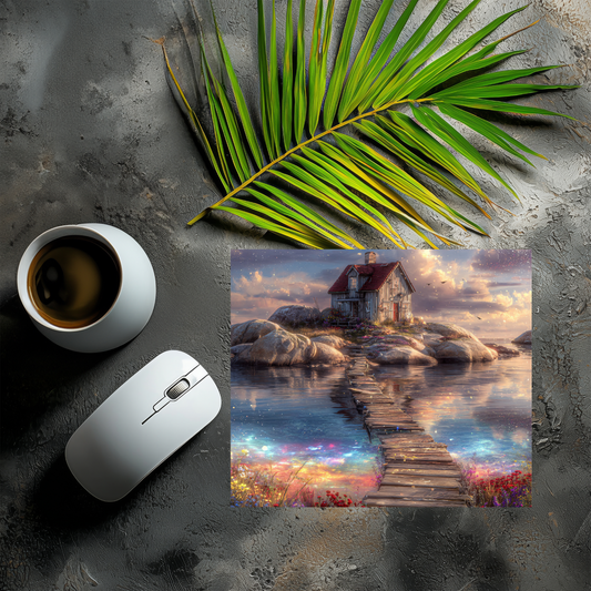 Mousepad Steg zum Haus