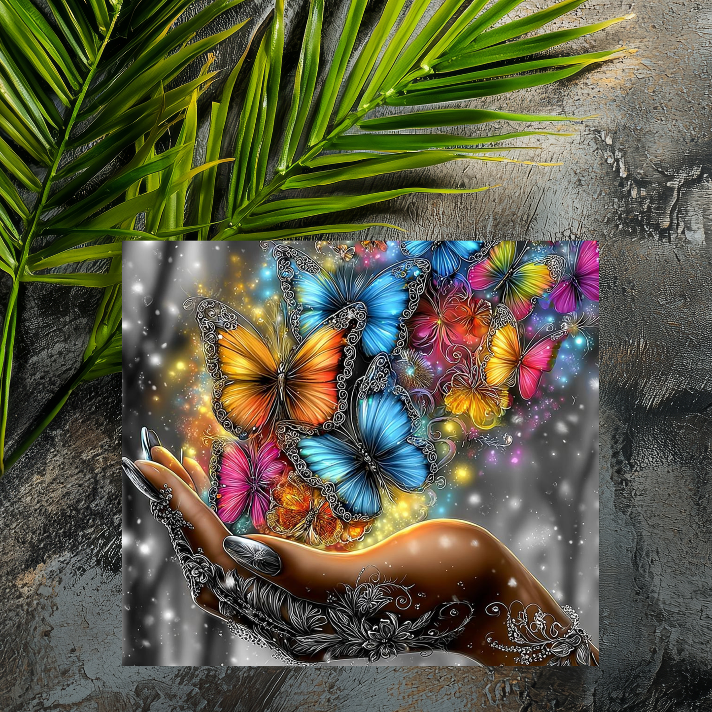 Mousepad Schmetterlingshand