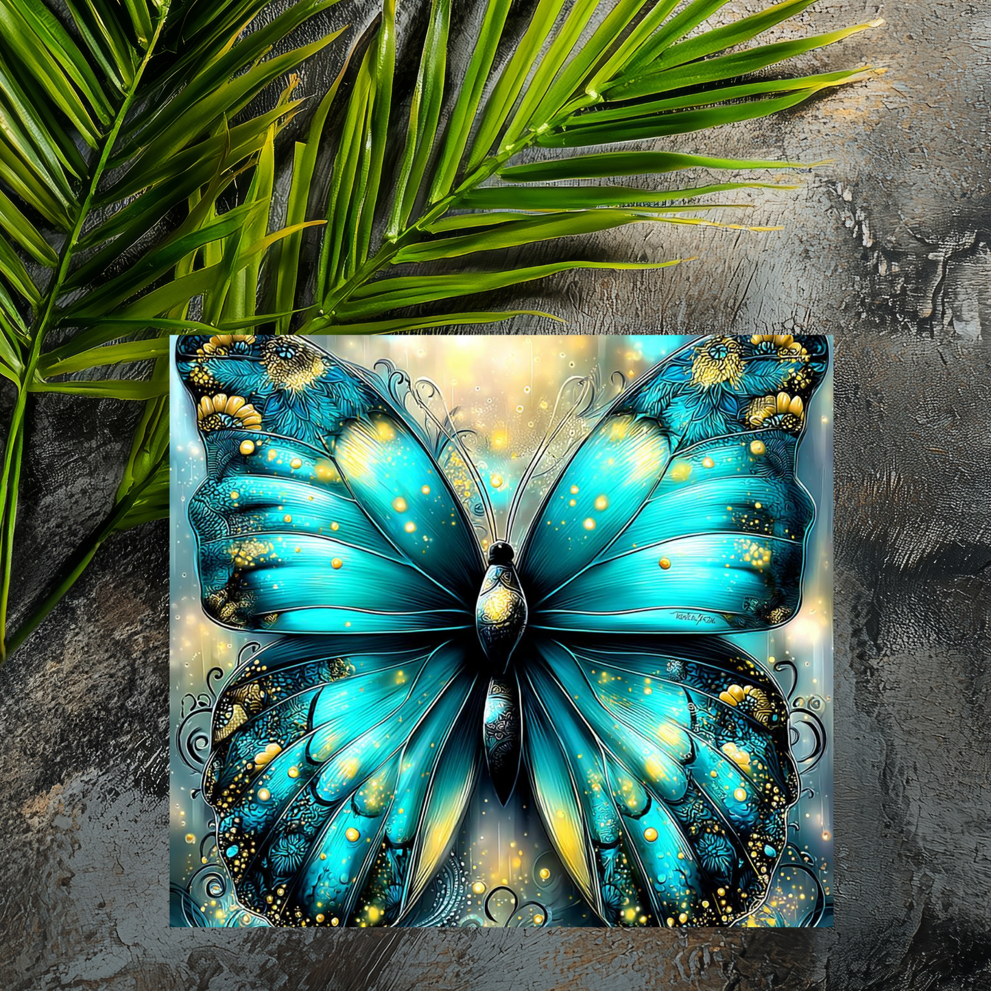 Mousepad Schmetterling in türkis