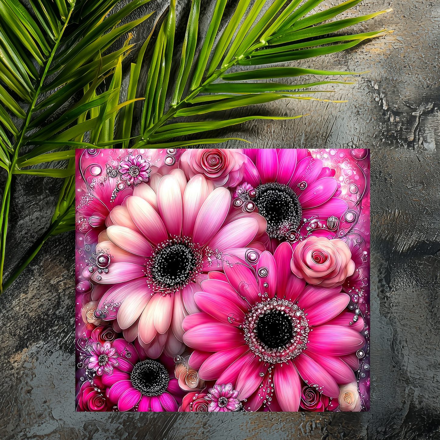 Mousepad Pinker Blumengruß