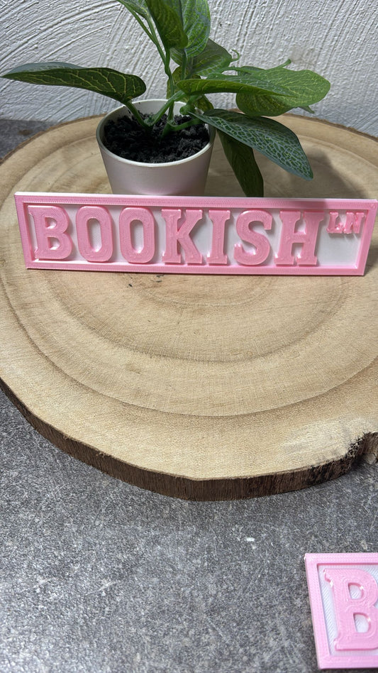 Dekoschild Bookish