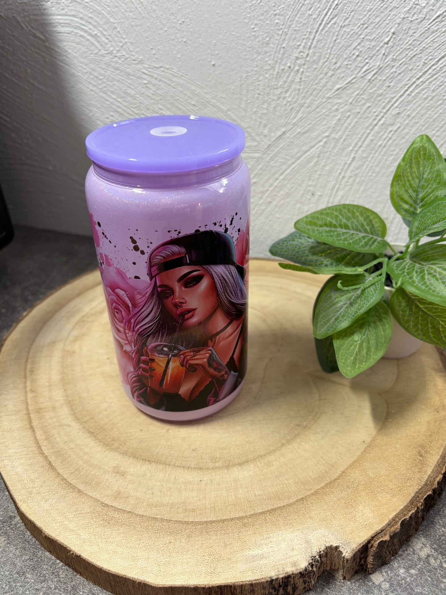 Trinkglas 16oz Cool Girl