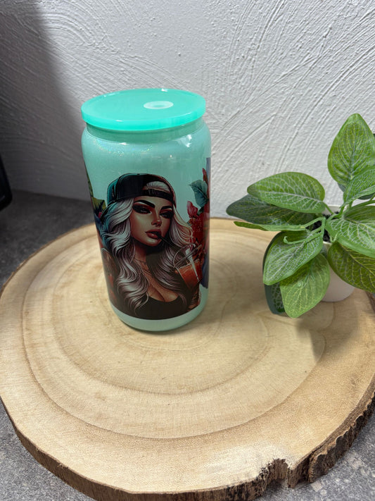 Trinkglas 16oz Frau Mit Shake