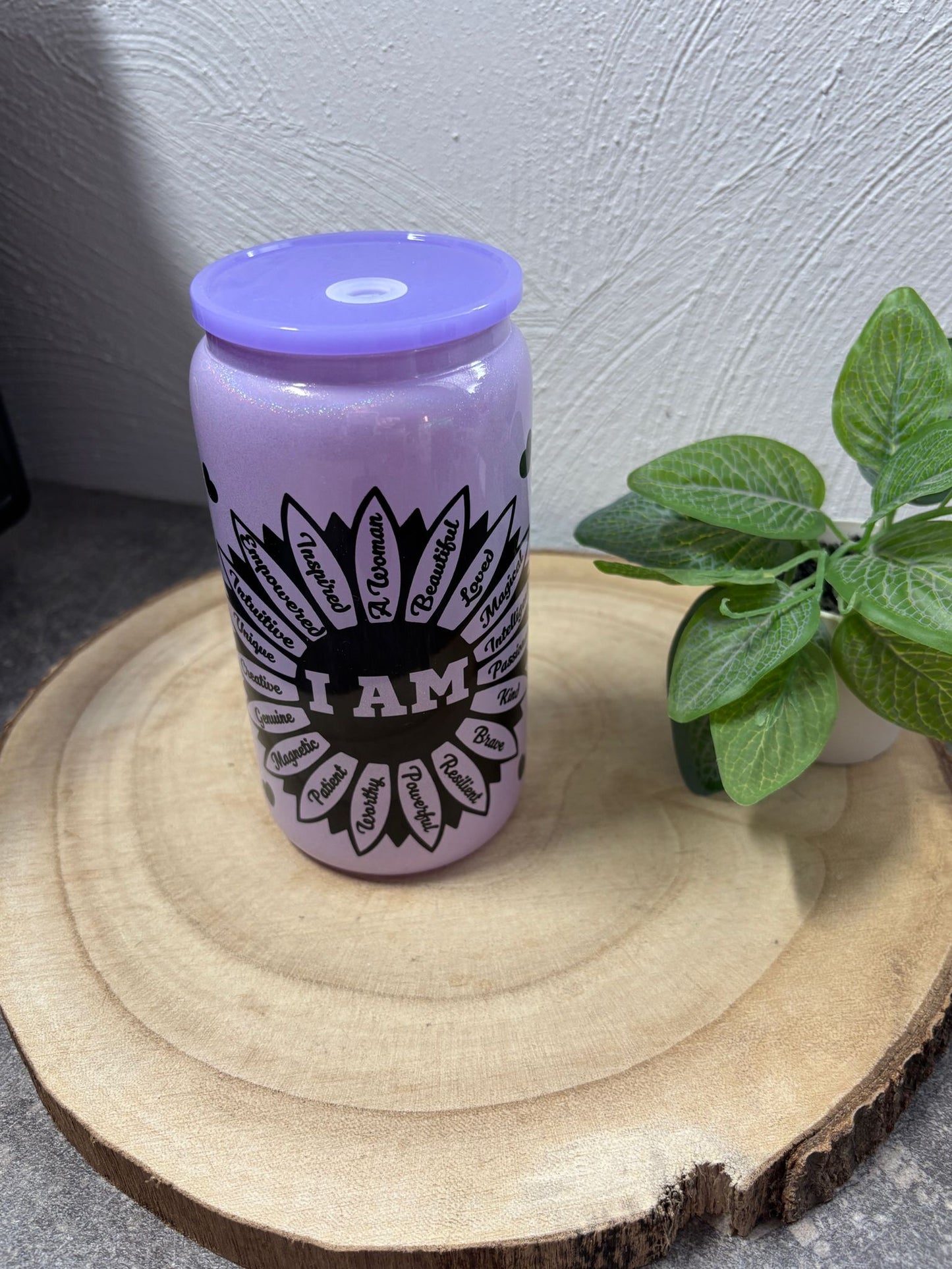 Trinkglas 16oz I AM