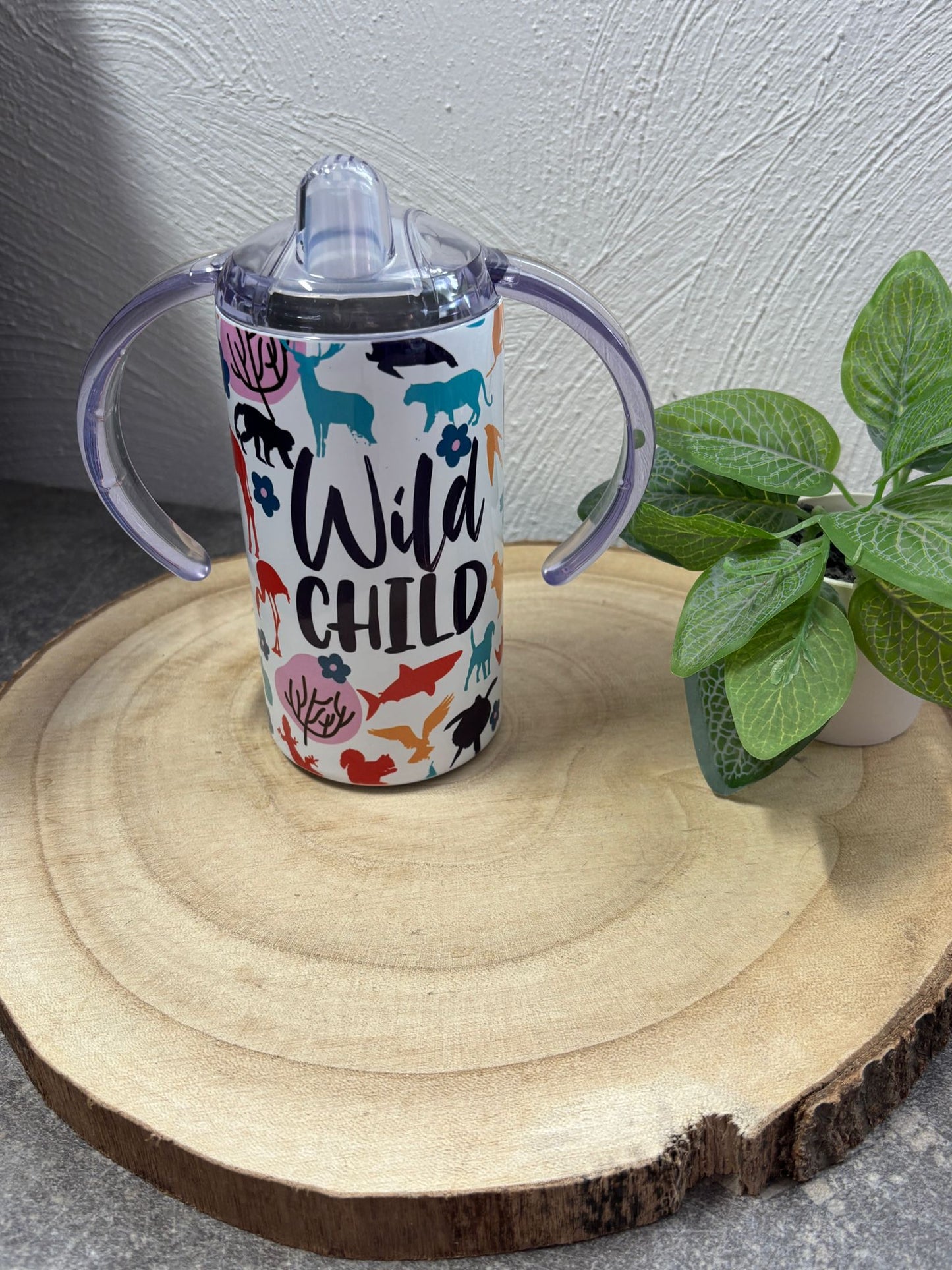Baby/Kinderflasche mit 2 Deckeln Wild Child