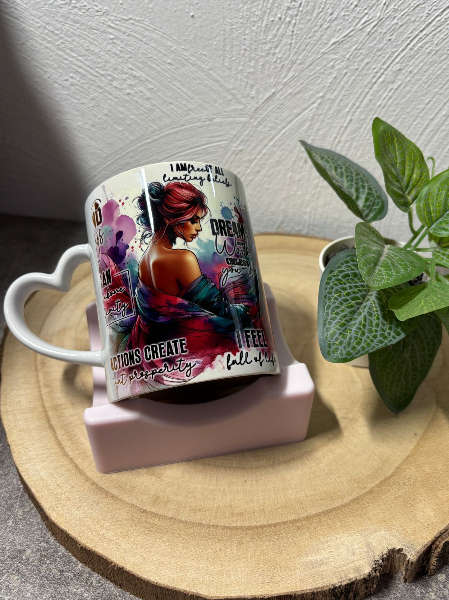Keramiktasse Bunte Frau 2