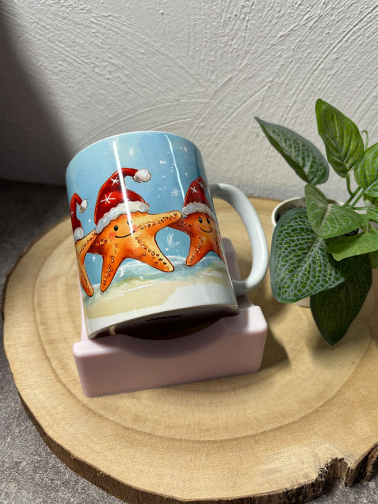 Keramiktasse Seesterne