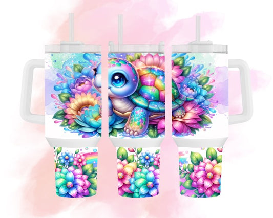 40oz Glitter Turtle