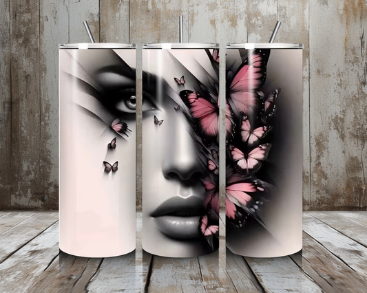 Tumbler Butterfly Face