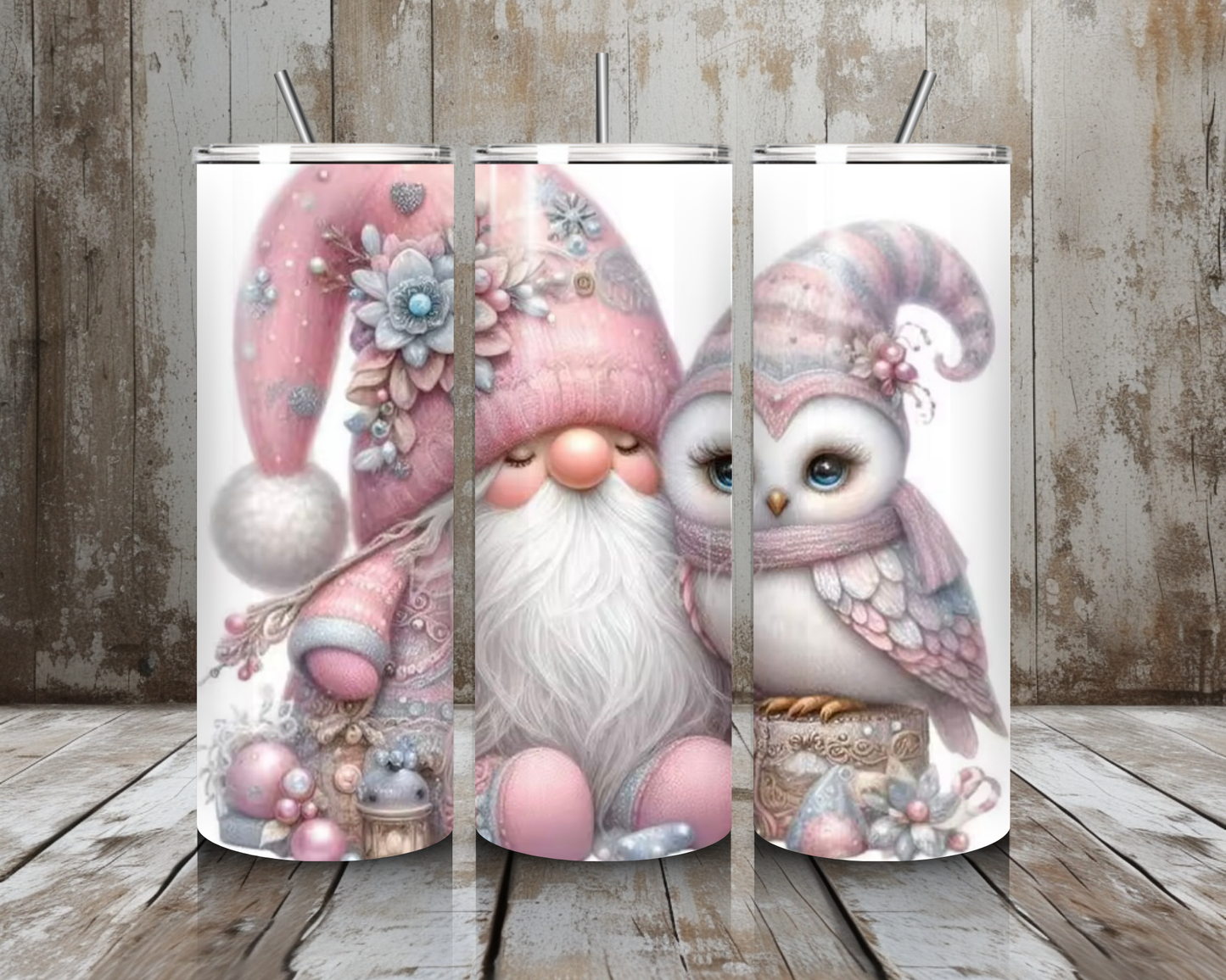 Tumbler Gnom mit Eule