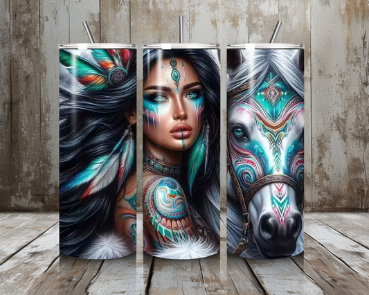 Tumbler Indianerbraut