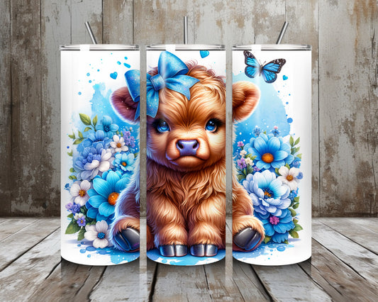 Tumbler Kuh blau
