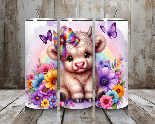 Tumbler Kuh mit Schleife