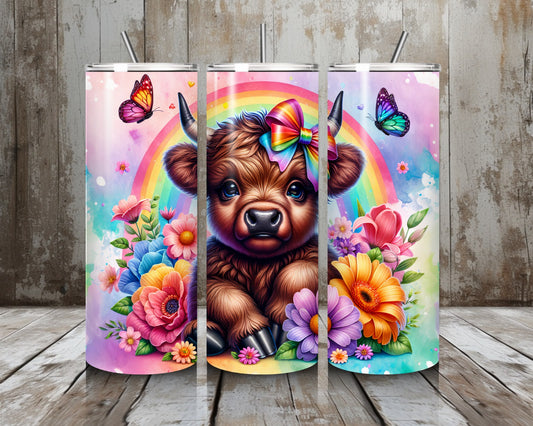 Tumbler Regenbogen Kuh