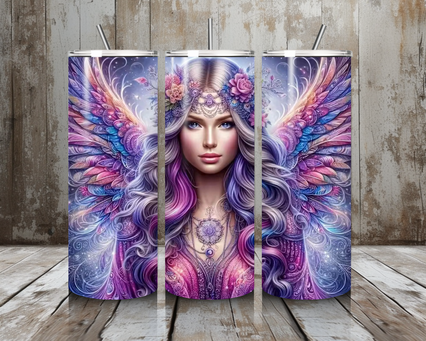 Tumbler Purple Angel