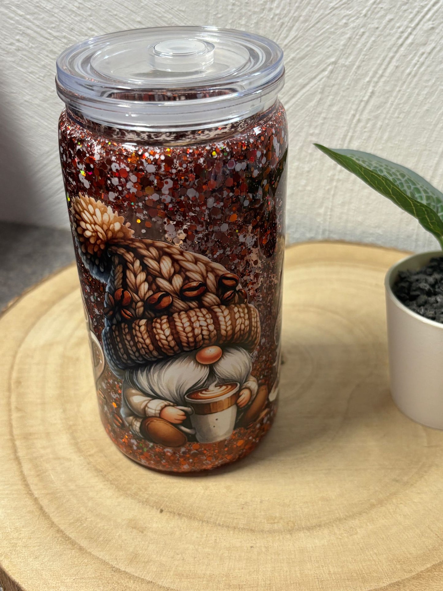 Glitzerbecher 16 oz Kaffeewichtel